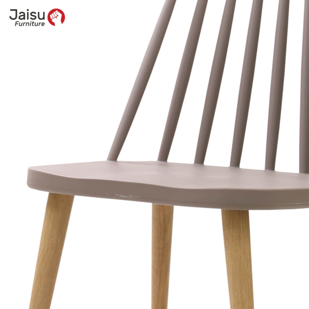 เก้าอี้พลาสติกมีพนักพิง Jaisu รุ่น 8311A ขนาด 77 ซม. สีเทา